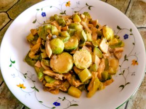 Curry aux choux de Bruxelles et légumes verts
